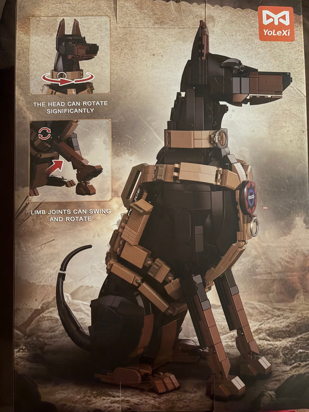 Military Working Dog building block kit.